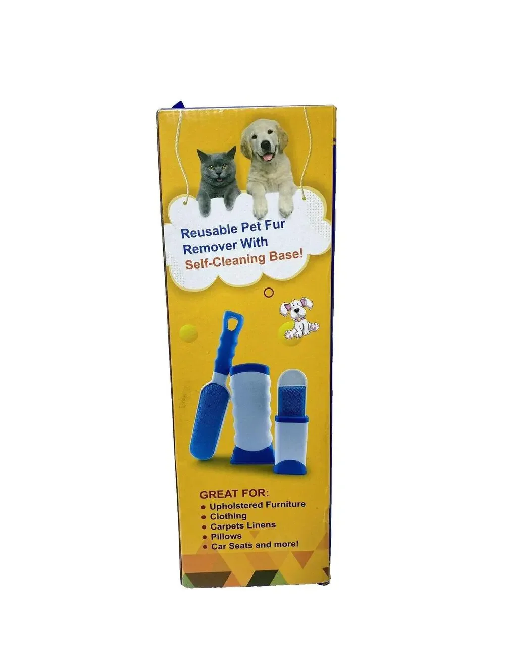 Reusable Pet Hair Remover Brush for Dogs & Cats, Self-Cleaning, Easy to Use